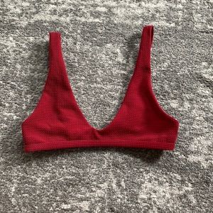 Maroon bikini top